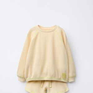 Zara Yellow Knit Sweater and Shorts Set